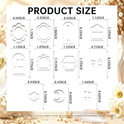11Pcs Floral Moon Bookshelf Clay Mold Set for Earring Making - color: Bookshelf