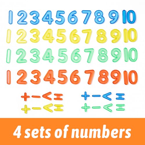 48 Pcs Plastic Numbers and Symbols, Early Math Set - color: Numbers and Symbols