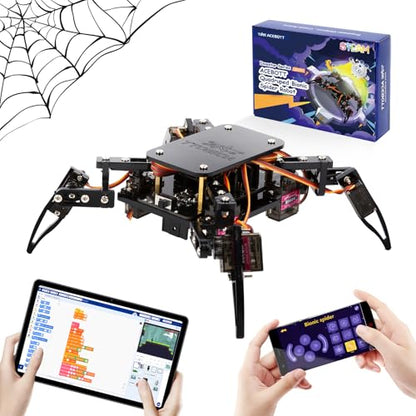 ACEBOTT Science Kits Spider Robot Building Kit STEM Crawling Robot Gifts for Kids Boys Ages 8-12 Girls, Scientific Coding Robotic Technic Creative DIY Toys for Birthday