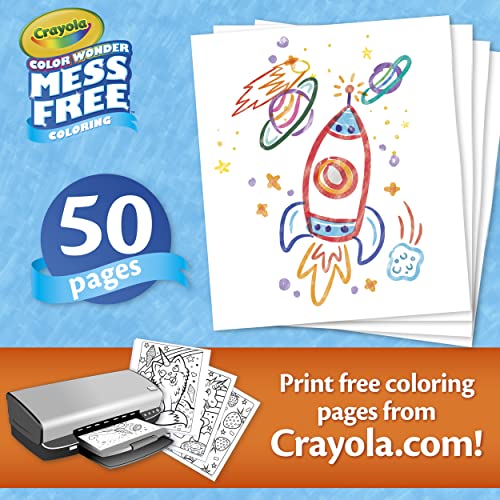 Crayola Color Wonder Mess Free Coloring Pages (50ct), Create Your Own Coloring Pages, Blank Color Wonder Refill, Toddler Toys & Gifts