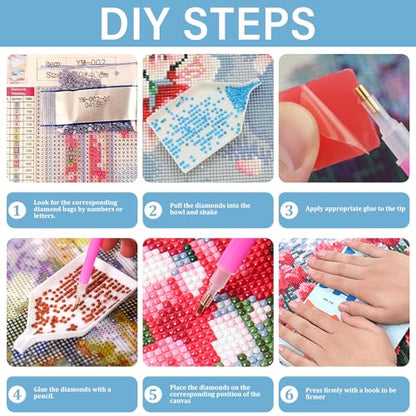 Hot Air Balloon Diamond Painting Kits for Adults, Diamond Art Kits 12x16in - color: Style 1