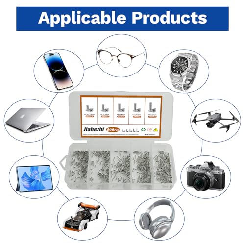 500Pcs 304 Stainless Steel Metric Micro Screws Nuts Assortment, M1x2.5/3/4/5/6mm Sizes, Phillips Pan Head, Fully Threaded Kit for Arduino, RC Models, Electronics, DIY Projects - size: M1x2.5/3/4/5/6 -500Pcs