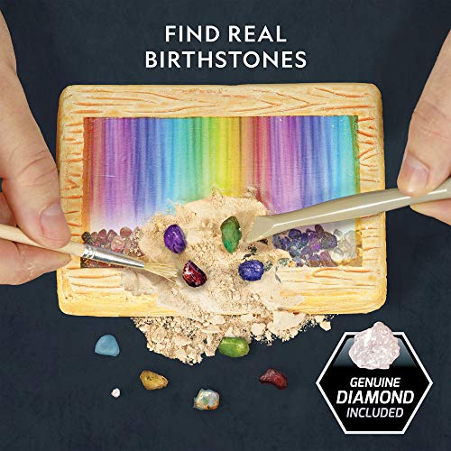 National Geographic Birthstone Dig Kit with 12 Genuine Gemstones for Kids - style: 12 Genuine Birthstones