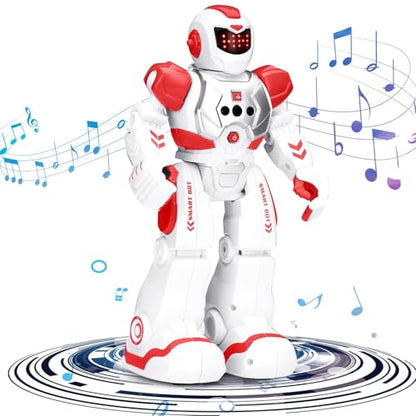 KingsDragon Robots Toy for Kids, RC Robot Gesture Sensing Smart Toy - color: Red