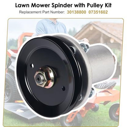 30138800 07351602 Lawn Mower Deck Spindle Assembly & Pulley Kit