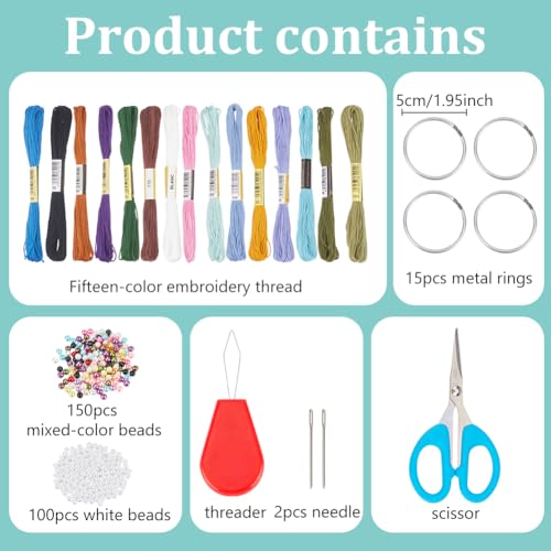 INFUNLY 15PCS DIY Small Dream Catcher Kits for Beginners Handmade Dreamcatcher Kit for Starters DIY Mini Hanging Ornament Making Kit for Bedroom Car Mirror Keychain Bag Bohemian Decoration Craft Gift - style: Bohemian