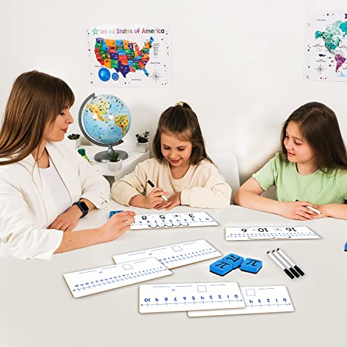 Simply Magic 12-Pack Double-Sided Dry Erase Number Line White Boards 4"x12"