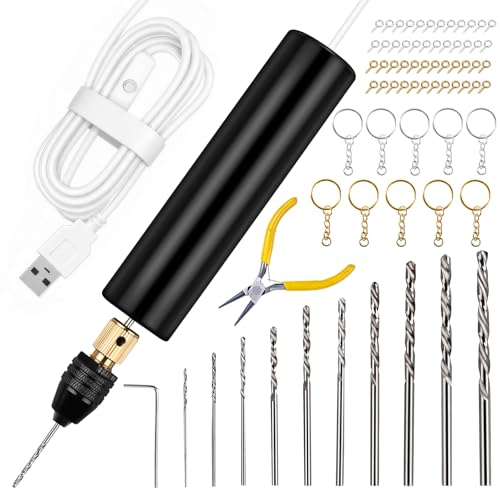 LET'S RESIN Electric Drill, 74Pcs Mini Drills with 3-Jaw Clamp&10 Drill Bit - size: Electric Resin Drill