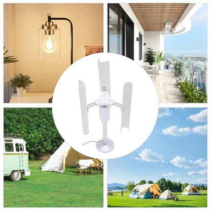 Vertical Wind Turbine Model Generator, 12V 3-Phase Permanent Magnet Generator, 3 Blade Windmill Power Charger Kit, Rotating Speed 150-1000rpm, for Home, Farm, RVs, Boats, Teach Mode