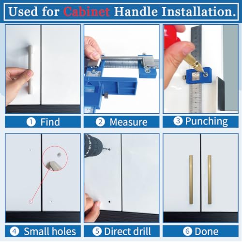King&Charles Cabinet Hardware Jig&Auto Center Punch&Point Drill Bits - style: ORIGINAL-ABS