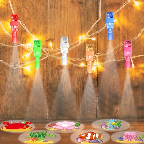 CHUNNIN 36 Pcs Ocean LED Finger Lights Glow in Dark Under Sea Party Favors - style: Sea Animal