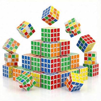 36 Pack Mini Speed Cube Puzzle Party Favors for Kids - 1.18" Smooth Corner Cut 3x3 Brain Teasers for Classroom Prizes, End of Year Student Gifts, Treasure Box Toys & Road Trip Travel Game