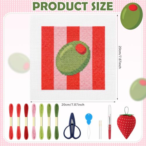 XunYee 27 Pcs Martini 18 Mesh Needlepoint Canvas Kit for Beginners Adults - style: Martini