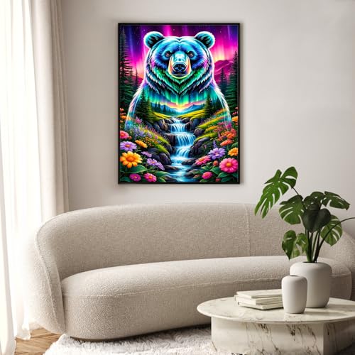 Okarina Diamond Art Kits for Adults & Beginners, Bear Diamond Painting Kit - color: HMDPUS-25903