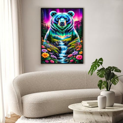 Okarina Diamond Art Kits for Adults & Beginners, Bear Diamond Painting Kit - color: HMDPUS-25903