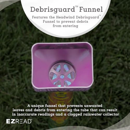 Headwind EZRead 15” Giant Professional Outdoor rain Gauge, USA Made Heavy Duty All Weather Freeze Proof Metal Stake or mountable with Float, Easter Purple (820-0582PURP) - color: Easter Purple