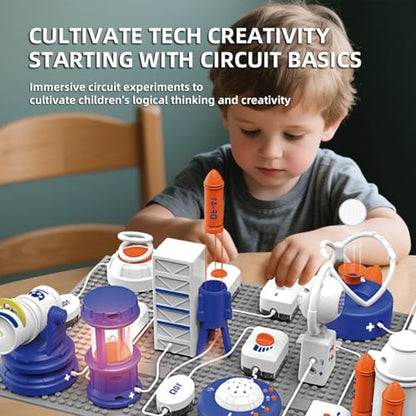 Science Toy Sets, AI Intelligent Voice Physics Circuit Electronic Building Block Puzzle Toy STEM Education Toy Set Holiday Birthday Gift 500+ Projects 66PCS for Students Children Aged 3+
