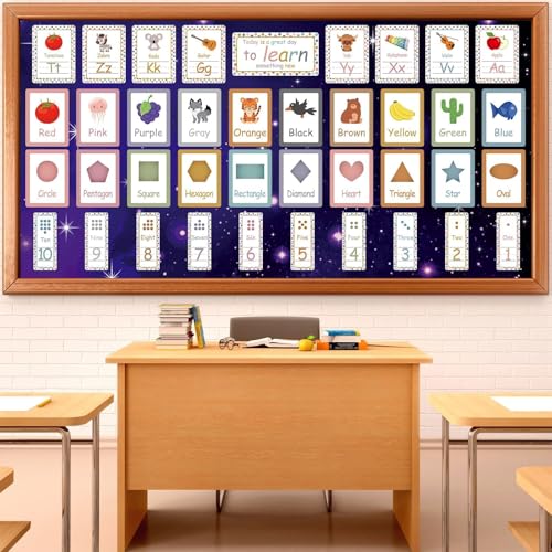 Qyeahkj Outer Space Bulletin Board Paper Roll Galaxy Bulletin Board Background Paper Fade Resistant Blue Night Sky Poster for Art Craft Classroom Supplies17.7in x 20ft - style: Galaxy