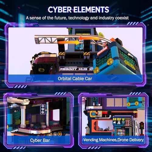 Cyber-Punk House Building Set for Adult, City Repair Station Model