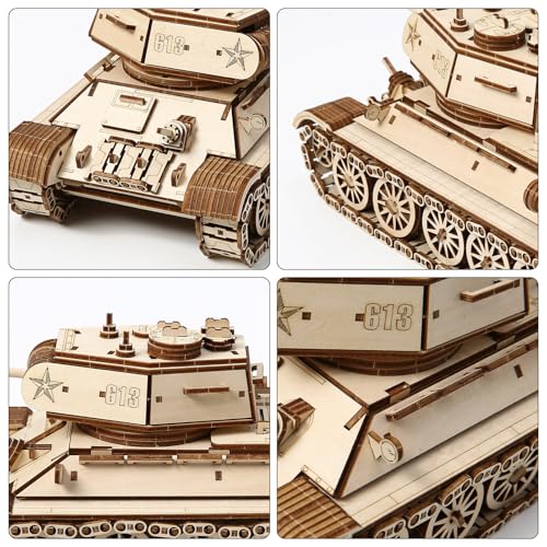 3D Wooden Puzzles for Adults, DIY Tank Model Building Kit