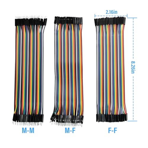 Solderless Breadboard Kit, 4 Boards with 120 Flexible Jumper Wires