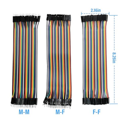 Solderless Breadboard Kit, 4 Boards with 120 Flexible Jumper Wires