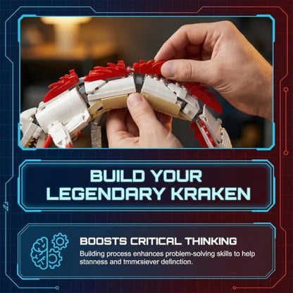 Mechanical Kraken Building Block Set Model Kit - color: Kraken