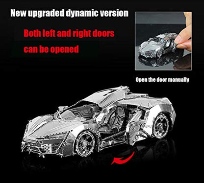 feiwo DIY 3D Car Metal Model Puzzle 3D Laser Cut Jigsaw Craft Kits 3D Metal Model Kit for Adults Birthday Gift Collection Brain Teaser Puzzles