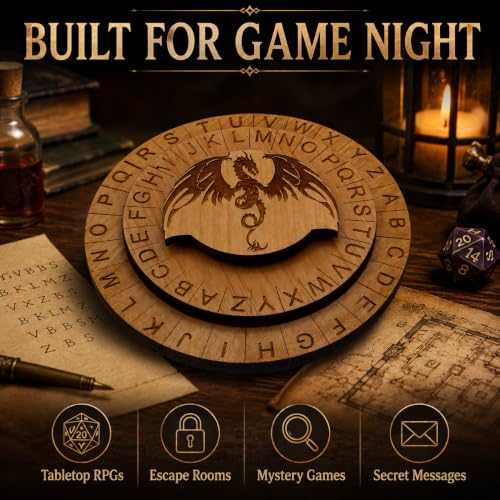 Dragon Cipher Wheel - Accessory for Table Top Gaming - size: Dragon Cypher