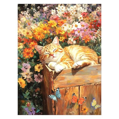 AUKELHJ Diamond Art Kits for Adults, Cat Diamond Painting, 12x16 Inch - color: 08-Cat, size: 12X16 inch