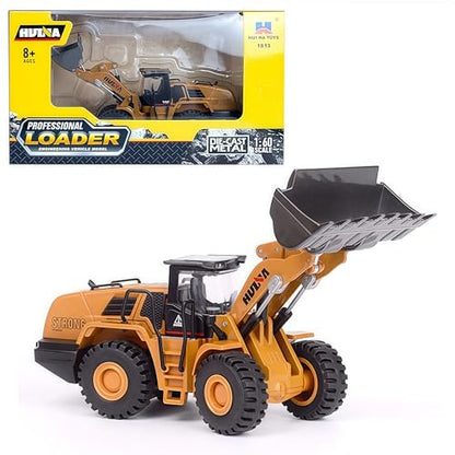 Gemini&Genius Small‑Size Wheeled Loader Heavy‑Duty Construction Site Toy - color: 1:60 Loader