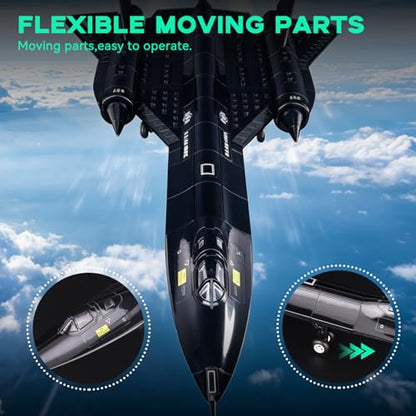 ArtorBricks SR-71 Reconnaissance Blackbird Airplane Military Building Set with Display Stand - 183Piece Model Kit for Adults, Collectors & Hobbyists