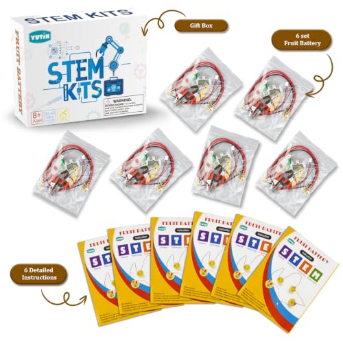 Science Kits for Kids, 6 Pack Fruit Battery Bulk STEM Circuit Kits 6-12
