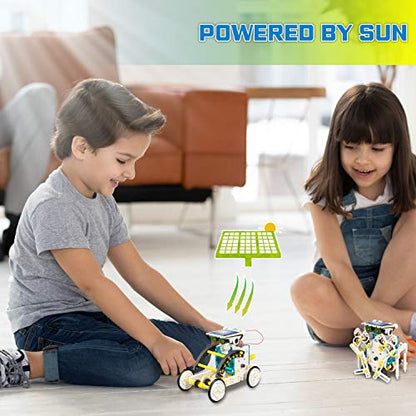 STEM 13-in-1 Solar Power Robots Toy,Educational Experiment DIY Robotics Kit - color: White1