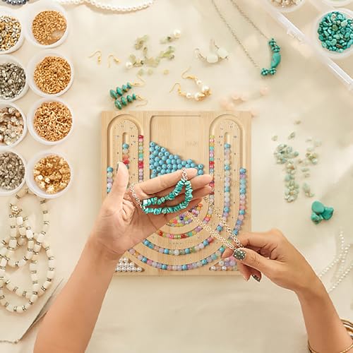Petoysoso Bamboo Bead Board for Jewelry Making - Necklace and Bracelet Beading Board - Jewelry Making Supplies - color: Bead Board-Necklace
