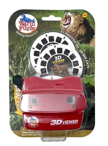 WARM FUZZY Big Cats 3D Viewfinder | 3 Reels & 21 HD 3D Images - color: Big Cats