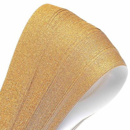 MECCANIXITY 200 Sheets Origami Paper Glitter Stars Papers Light Yellow Fold Paper for Beginner Arts Crafts Projects,0.4 x 8.7 Inch - color: Light Yellow