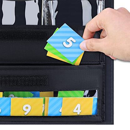 Eamay Counting Caddy & Place Value Pocket Chart for Classroom and Homeschool(Black)