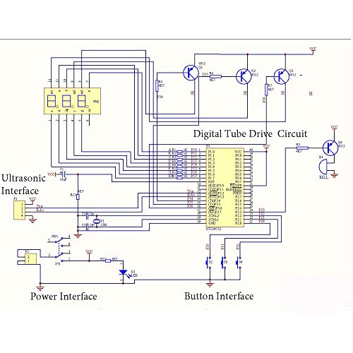 Ultrasonic Ranging Alarm Learn to Solder Electronics Kit for Soldering Practicing DIY Kit with HC-SR04 Ultrasonic Sensor Module
