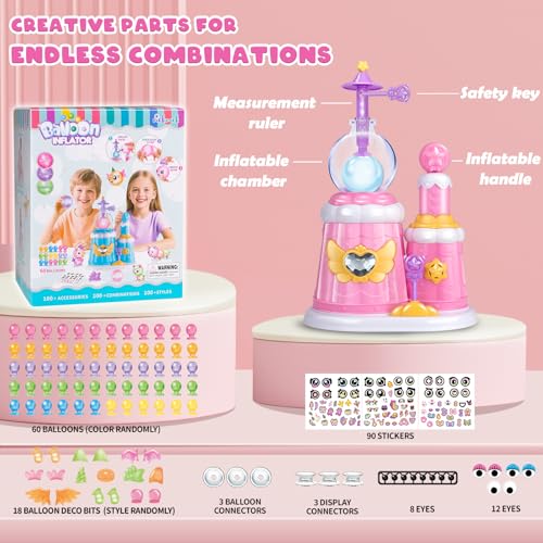 nicknack Princess Pink Balloon Animals Kit with Pump Craft Kits Girls Gifts - color: Princess Pink