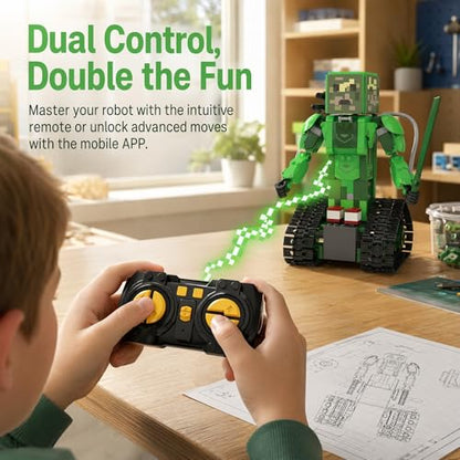RC Robot Building Kit, 5in1 STEM Coding Robot Toy with APP & Remote Control