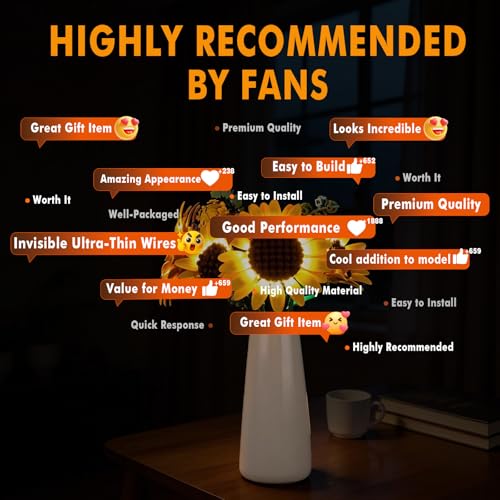 Vaodest LED Light Kit for Lego Sunflower Bouquet 11502, Decorative Lighting Accessories Compatible with Lego 11502 Botanical Collection, Warm Glow DIY Lights - Model NOT Included - style: 11502 Sunflower Bouquet Set