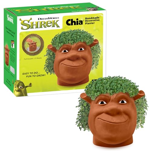 Chia Pet Shrek Terracotta Planter with Seed Pack - color: Shrek