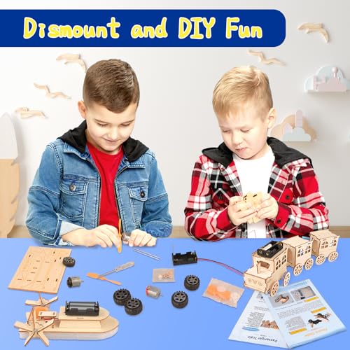 STEM Kits for Kids Age 8-12, 6-in-1 Model Car Kits, STEM Building Toys