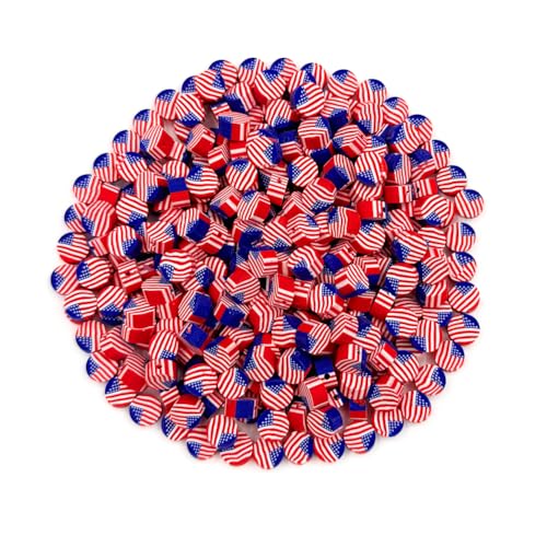 200pcs Flag Polymer Clay Beads - color: Flag