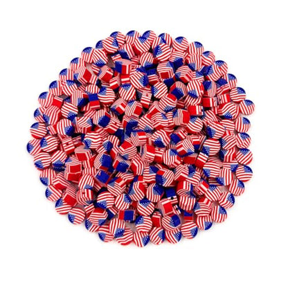 200pcs Flag Polymer Clay Beads - color: Flag