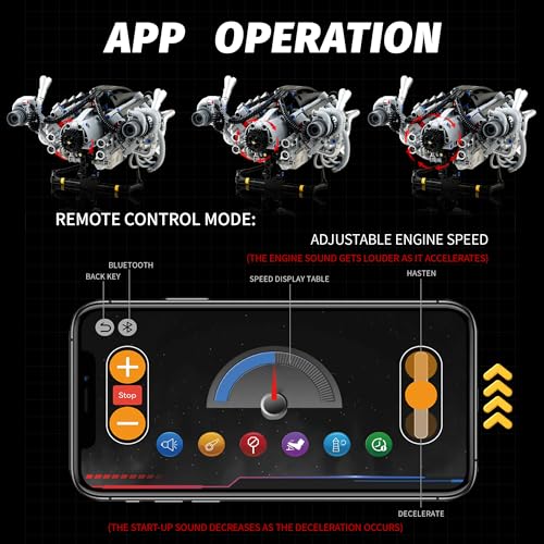V8 Engine Model Kit, Mini V8 Engine Kit that Runs for Kids Adults (770PCS） - size: Small
