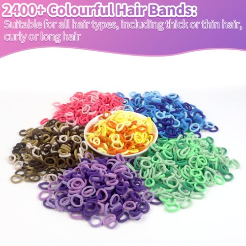 STAOVA 2400 Pcs Cloth Loom Bands Refill for Weaving Loom Bracelets Kit - style: Loom Loops Refill 2