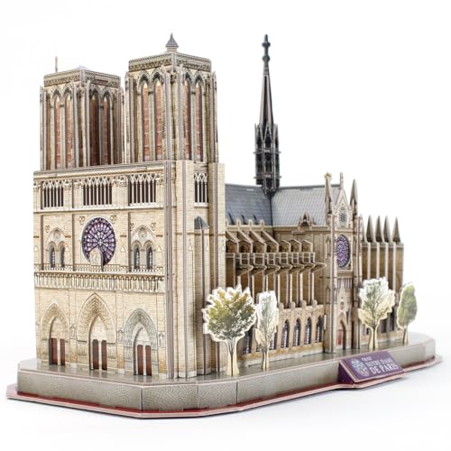 CubicFun 3D Puzzles for Kids Ages 8-10 - Notre Dame de Paris - color: Brown