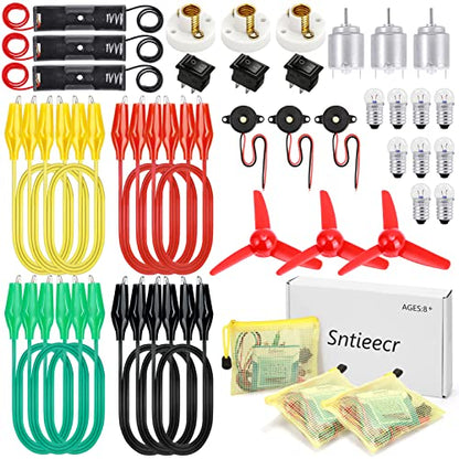 Sntieecr 3 Pack 42 PCS Electric Circuit Motor Kit with Organize Bags - style: 42 x Electric Circuit Kit